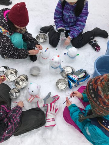 まごころ雪だるま作製も一緒に