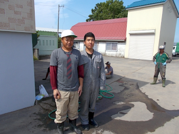 むかわ町　山谷グリーンファーム、篠田君