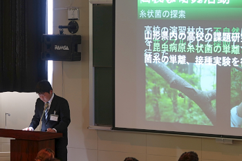 田中ゼミ櫻井君の昆虫病原市枝常勤の発表です